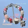 Pulsera de Cuentas Estilo Lindo Color Dulce Candy Viento de Verano Pulsera de Flor Corazón Joyería de Perlas de Colores
