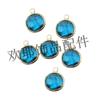12 colores 12 * 19 mm al por mayor accesorios de joyería de aleación de doble cara de color cristal colgante collar pulsera accesorios