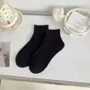 Meias Novas Femininas Primavera e Verão, Estilo Coreano Miu com Bolinhas Pretas e Brancas e Listras, Estilo College, Básicas, Versáteis e Confortáveis