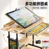 Mesa de rompecabezas de madera para adultos transfronteriza, tablero de rompecabezas ajustable y móvil, mesa de juegos de madera para el hogar, tablero de rompecabezas de madera para adultos