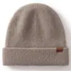 Moda Coreana Otoño e Invierno Gorro de Punto Versátil Cachemira Sombrero Frío para Exteriores Sombrero de Lana de Doble Capa Sombrero Cálido con Protección para los Oídos para Hombres y Mujeres