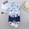 Ropa infantil transfronteriza verano nueva ropa infantil verano ropa niños bebé infantil traje de manga corta traje de dos piezas moda