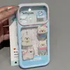 Adesivos da coleção de filhotes 3D se transformam instantaneamente em uma capa céu estrelado de dopamina para iPhone 17 Pro Max, compatível com iPhone 16