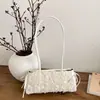 Bolsa de Festa Plissada Floral de Luxo Leve Doce Cor Sólida para Mulheres, Bolsa de Ombro Transversal Portátil - Tendência 2026 Novo Estilo