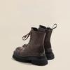 Botas Martin Gruesas Super Geniales de 7 cm de Altura para Mujer, Nuevo Estilo Otoño 2025, Estilo Motero Desgastado, Botines Elegantes de Moda Urbana