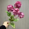 Flor Artificial 4 Cabezas hortensia de ensueño salón de bodas techo camino guía set arreglo floral decoración de hotel flor falsa fábrica mayoreo