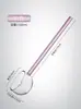 Cuchara de Vidrio con Mango Largo, Alto Borosilicato, Resistencia a Altas Temperaturas, Alta Apariencia, Cuchara Transparente para Condimentos de Cocina, Cucharilla de Café