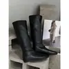 Botas de Cavaleiro Femininas Planas com Bico Redondo Outono 2026, Botas Elásticas Slim, Botas Ultra-Macias que Abraçam a Perna, Botas Longas Versáteis de Cano Alto
