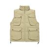 Chaleco de plumón con cuello multibolsillos de estilo japonés Ru-Meng para hombre y mujer, de invierno, de talla grande, cálido y grueso, informal.