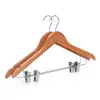 Juego de Perchas de Madera Maciza con Pinzas, Colgador para Pantalones, Pinzas para Pantalones, Tienda de Ropa, Uso Doméstico, Percha de Madera para Hotel, Percha de Madera para Ropa
