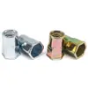 Tuerca Remachable de Acero al Carbono Galvanizado con Cabeza Avellanada Tuerca Remachable Hexagonal Tuerca Remachable Hexagonal Pequeña de Cabeza Avellanada de Zinc de Color Personalizado