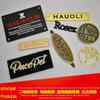 Acessórios de pingente de placa redonda Material PU Placa de porta LOGO epóxi Etiqueta de LOGO vazada Placa de nome de metal