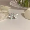 Anillo texturizado de plata de ley S925 para mujer, diseño abierto ajustable, estilo de nicho de alta gama, anillo versátil de lujo ligero para el dedo índice, nuevo
