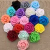 Flores de Rosa de Espuma de Simulación de 8 CM Materiales Hechos a Mano Decoración DIY Corona Flores Falsas Accesorios de Boda