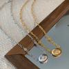 Gargantilla Retro Francesa Collar Margarita Lujo Ligero Alta Gama Estilo Bucci Estrella de Seis Puntas Diamante Cepillado Cadena Clavícula