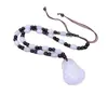 Ventas Directas de Fábrica Collar Grande de Jade Sintético Jade Blanco Guanyin Longitud Ajustable y Collar de Cuentas de Seguridad de Longitud Collar de Buda y Bodhisattva