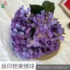 Cabo de Serigrafia Buquê Hortênsia Salão de Casamento Decoração de Ano Novo Hortênsia de Serigrafia Simulada Adereços de Fotografia Flores Artificiais Falsas