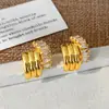 Pendientes de Zirconia de Diseño Nicho Simple Elegante Coreano Lujo Accesible Moda Gama Alta para Viajeros Diarios Joyería de Oreja para Mujeres