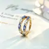 Aretes de anillo brillantes de doble capa con corte marquise de aleación de titanio F136 en dorado, Aretes para piercing labial de titanio G23 con rosca interna y circonita