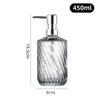 Producto Tipo Presión Desinfectante de Manos Botella de Jabón Gel de Ducha Reenvasado Botella de Vidrio Patrón Vertical Transparente Gran Capacidad