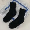 Calcetines de tubo medio para niños calcetines de algodón cálidos de color liso estilo académico para mujer calcetines deportivos a rayas para bebé de 1 a 8 años al por mayor