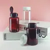 Botella Vacía Personalizada de 150 ml con Tapa de Rosca, Grado Alimenticio para Mascotas, Boca Ancha, Botella Ámbar Transparente para Empaque de Suplementos de Salud, Botella para Cápsulas