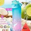 B B720Ml Botella de Agua Divertida con Sabor a Fruta, 0 Azúcar y 0 Calorías, Taza con Anillo Aromático