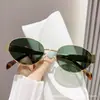 Óculos de Sol da Moda Europeia Americana de Verão Óculos de Sol de Celebridade da Internet Óculos de Sol Ovais Engraçados Unissex Tendência Personalidade