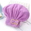Gorro grueso de forro polar de coral de alta densidad para secar el pelo, gorro de ducha absorbente, toalla para secar el pelo con borde cubierto, bufanda de cabeza de secado rápido para otoño e invierno, venta al por mayor
