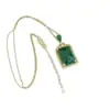 Pingente de jade Hetian natural corrente para clavícula prata de lei S925 colar de jade dourado joia de presente para mãe