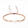 Pulsera de cuentas de arroz de vidrio simple pulsera de cuentas tejida a mano pulsera de perlas vintage naturales al por mayor para mujer