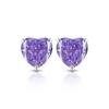 Pendientes de Tachuela Corazón Cortado Flor de Hielo de Piedras Preciosas de Colores Más Vendidos en Tiktok con Almohadilla de Diamante de Alto Kilate Brillante Pendientes Padparadscha para Dropshipping