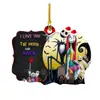 Árvore de Natal de Acrílico Enfeites de Pesadelo de Halloween Brinquedos Presente Transfronteiriço Pingentes de Personagens de Animação Decorações de Festa