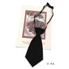 Corbata Mini Ultra Corta Song Xiaoxia para Mujer Negro Puro Marrón Café Verde Oscuro Rojo Café Mate Gratis para Estudiantes