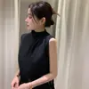Actualización de Talla Estilo Chic Coreano Verano 2026 Nuevo Diseño Top sin Mangas con Diseño de Cinta para Mujer