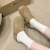Nuevos Zapatos de Otoño Individuales Birkenstock Punta Cerrada Medias Pantuflas Mujer Dos Mulas Zapatos Retro 2026 Suela Gruesa Aumento de Altura Interior