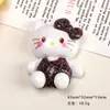 Accesorios de Resina para Manualidades de Dibujos Animados Pinza para el Pelo de Gatito con Estampado de Leopardo Grande Accesorios para Funda de Teléfono Hebilla de Zapato Llavero Colgante