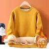 Sudadera de invierno para hombre, engrosada, de forro polar sherpa, corte holgado, cálida, estilo transfronterizo, forrada de polar, cuello redondo, manga larga, camiseta interior