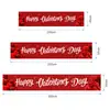 Atmósfera de Cita Transfronteriza Diseño Banderín Banner Decoración con Foto Personalizada Tela de Fondo con Corazón Creativo Banner del Día de San Valentín