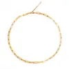 Collar de acero inoxidable con forma de hueso de serpiente plano, estilo hip hop, con colgante de cadena de joyería de titanio dorado y dorado