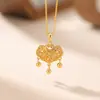 Yilu Prata S925 Prata Esterlina Banhado a Ouro Cadeado da Fortuna Borla Oca Corrente O Pingente Estilo Chinês Conjunto Corrente Atacado