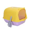 Bandeja de arena para gatos grande, semi-cerrada, de doble propósito, tipo cubierta anti-salpicaduras, a prueba de olores, suministros para mascotas gatos, fabricantes, venta al por mayor