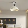 Lámpara de Techo Minimalista Estilo Japonés para Dormitorio Color Cáscara de Huevo Vintage Francés Lámpara Color Nogal Retro para Dormitorio Principal Sala de Estudio