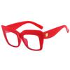 Nueva Moda Ojo de Gato Cuadrado Marco Grande Espejo Plano Ins Trendy Celebridad de Internet Mismo Estilo Casual Armazón de Lentes Anti-Luz Azul
