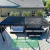 Gazebo de Alumínio com Teto de Palhetas Ajustáveis, Modelo Popular de Exportação Europeia e Americana, Gazebo Inteligente Elétrico para Jardins de Vilas e Áreas Cênicas