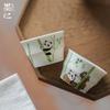Moji Lu Qingde designer Panda série de chá doméstico xícara de chá de kung fu conjunto de chá Jade lama chá branco único Xícara
