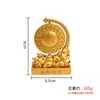 Ornamento de Moeda de Ouro e Sapo Dourado Giratório 360 Graus, Disco Atrator de Fortuna para Hall de Entrada, Artesanato Decorativo Auspicioso
