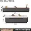 Mueble de TV de Piedra Sinterizada Sala de Estar Hogar Nuevo Estilo 2025 Lujo Ligero Sensación de Alta Gama Apartamento Pequeño Combinación de Mesa de Café de Madera Maciza y Mueble de TV