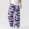 Pantalones Casuales Camuflaje Americano para Hombre, Pantalones de Pierna Ancha Holgados Talla Grande, Pantalones Rectos de Verano, Pantalones Cargo Delgados, Pantalones Largos Elásticos