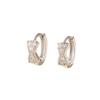 Pendientes Henson de cobre con circonitas y lazo dulce y bonito para niña.